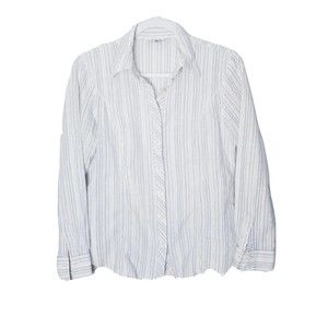 Cabi Striped Button Shirt Women Size Medium Long Sleeve